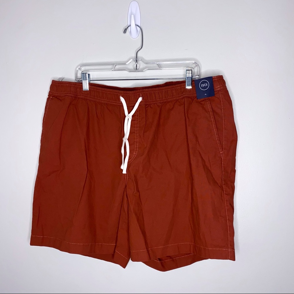 1901 Chino Shorts Mens XXL Elastic Drawstring Shorts Red Barn NWT *